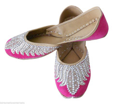 Women Shoes Oxfords Mojari Leather Traditional Indian Handmade Jutties US 7 - £31.96 GBP