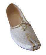 Men Shoes Indian Handmade Groom Loafers Cream Wedding Khussa Mojari US 6-12 - £43.82 GBP