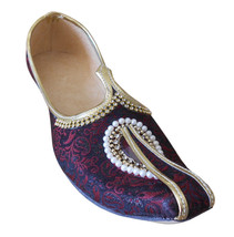 Men Shoes Indian Handmade Traditional Loafers Sherwani Khussa Mojari US 6-12 - £43.95 GBP