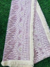 Soft Pink Dupatta & Sequins Embroidery Tulle Fabric, Chikankari  Fabric DP2004 - £25.95 GBP