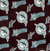 Florida Marlins Baby Blanket Fleece Pet Lap Teal Black 30"x 24" MLB Baseball - $42.95