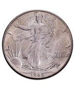 1945 50C Marche Liberty Demi Dollar En Choix Bu État Excellent Oeil Appeal - $62.94