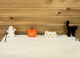 Halloween Chain Wall Hang Decor Pumpkin Bat Ghost - £14.38 GBP