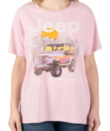 Pink Jeep Front Graphic Tee Shirt Sz X-Lg Relaxed Fit Cotton Jersey Gift NEW - $24.45