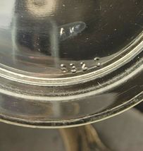 VINTAGE EARLY CLEAR GLASS PYREX C-B 632 WITH BACKSTAMP IN TABLE TRAY image 6