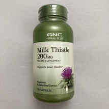 GNC Herbal Plus Milk Thistle 200mg Liver Health, 100 Capsules, Exp 05/24, Sealed - $14.24