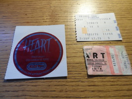 HEART 1970&#39;S TICKET STUB TEXAS ANN WILSON &amp; 1978 STICKER &amp; TICKET FORUM ... - £11.60 GBP