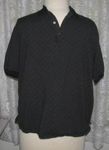 Black With Grey Dots Cotton Soft Knit Shirt Size Xxl Jantzen - £11.98 GBP