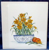 Dancing Daffodills By Linda Lord S/N New Watercolor Print - £15.64 GBP