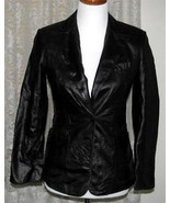 BLACK LEATHER Lined JACKET Size 1/2 Express - $935.81 MXN