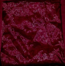 Burgundy Polyester Sheer Crinkle Chiffon Fabric Remnant 9" X 56" Wide - $1.25