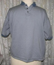 Blue &amp; Grey Cotton Knit Shirt Size Xxl Haggar Tour - £7.80 GBP