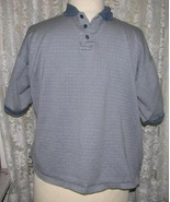 BLUE &amp; GREY Cotton Knit SHIRT Size XXL Haggar Tour - $187.01 MXN