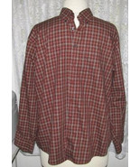 Brown PLAID Cotton SHIRT Size XXL 18-18 1/2 Van Heusen - $16.41 CAD