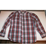 Boy&#39;s Shirt Blue Red gold black &amp; White PLAID Cotton Size Small Old Navy - £7.90 GBP