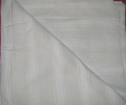 Cream Striped Silk Decor Fabric Remnant 3 Yds X 26 1/4" Wide (Used) - $4.99