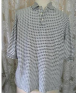 BLACK &amp; GREY on LIGHT TAUPE Cotton Soft Knit SHIRT Size XXL Fairway Sport - $242.78 MXN