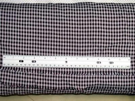 BROWN & WHITE Small Plaid Poly Cotton Fabric 56" wide units $5 per yard - $1.25