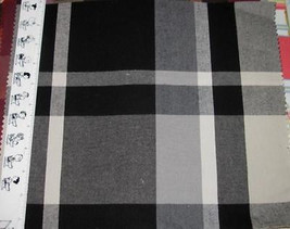 7 Large Plaid Cotton Poly Fabric Samples - £0.98 GBP