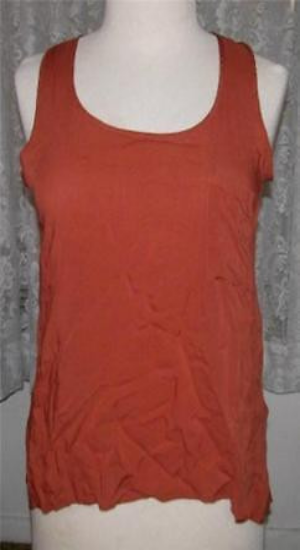 Primary image for DEEP SIENNA RUST Sleeveless SHELL TOP Size Large Bobeau