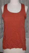 Deep Sienna Rust Sleeveless Shell Top Size Large Bobeau - £3.13 GBP