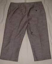 Ladies Light Brown Cropped Pants Size 12 Ab Studio - £16.02 GBP