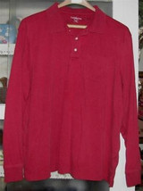DARK RED Cotton Knit Golf Polo SHIRT Size XXL Croft &amp; Barrow - $12.98