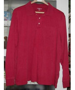 DARK RED Cotton Knit Golf Polo SHIRT Size XXL Croft &amp; Barrow - $242.78 MXN