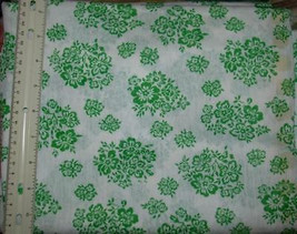 GREEN on WHITE Poly Nylon Knit Semi-Sheer Fabric 47&quot; wIde units $4 per yard - £0.79 GBP