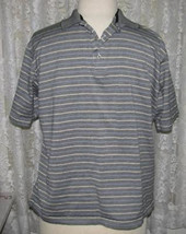 Grey Blue &amp; Beige Cotton Soft Knit Shirt Size Xxl Grand Slam - £10.21 GBP