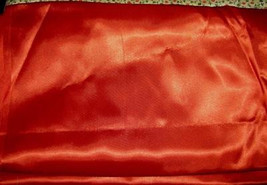 Heavy Orange Satin Dacron Fabric 37&quot; Long X 45&quot; Wide Units - £4.47 GBP