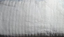ECRU PLAID Decor Semi-Sheer Drapery Fabric 38&quot; wide units $4 per yard - £0.79 GBP