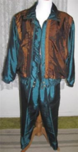 Ladies Turquoise Outfit Jacket &amp; Pant Size Medium Amanda Smith - £17.94 GBP