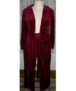 DARK ROSE VELOUR Hooded Top &amp; Pants Size M Beverly Hills - €16,18 EUR