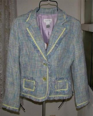 LILAC &amp; BLUE JACKET Lined Misses Size 10 Chadwick&#39;s - $4.99