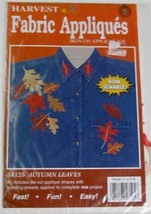 Full Color Iron-on Applique Kit Harvest Autumn Leaves NIP - £2.33 GBP