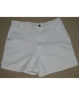 Ladies White COTTON DENIM Shorts Size 14 Lee - £7.16 GBP