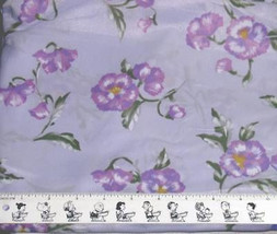Lilac Blooms On Lavender Polyester Crepe Fabric 45&quot; Wide Units $4 Per Yard - £0.79 GBP
