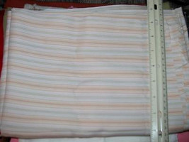 MANGO OLIVE &amp; CREAM Polyester Woven Stripe Fabric 60&quot; wide units $5 per ... - £0.98 GBP