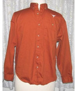 Men&#39;s BURNT ORANGE Cotton Khaki SHIRT Size XL University Co-Op - $467.43 MXN