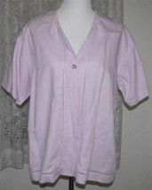 LILAC CUTWORK Linen Cotton Shirt Size Large French Laundry - $7.99