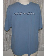 LIGHT GREY BLUE Smooth KNIT Cotton TEE SHIRT Size XXL Reebok - $13.67 CAD