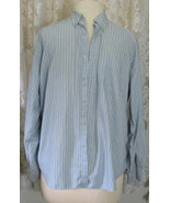 Men&#39;s BLACK STRIPES on LIGHT BLUE Cotton Blend SHIRT Size XXL Dockers - $242.78 MXN