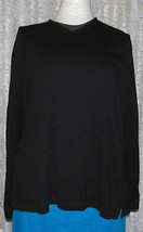 Men's Or Women's Black With Grey Pullover Tee Shirt Size L Van Heusen - £9.47 GBP