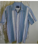 Men&#39;s BLUE AQUA CREAM Poly Cotton SHIRT Size 16/16 1/2 David Barry - $186.86 MXN