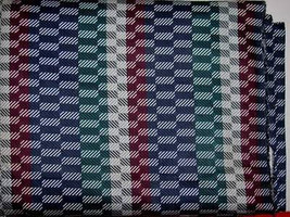 Navy Wine & White Stripe Cotton Blend Fabric 57" Wide Units $5 Yd - $1.25