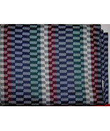 NAVY WINE &amp; WHITE STRIPE Cotton Blend Fabric 57&quot; wide units $5 yd - $1.70 CAD