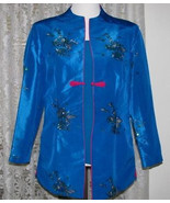 ROYAL BLUE Gold Glitter &amp; Sequins Poly JACKET Lined Sz 10P NWOT Draper &amp;... - $748.61 MXN