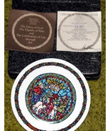 NOEL VITRIAL LIMOGE PORCELAIN PLATE Tidings of Joy 1st Ed # CB969 - £7.81 GBP