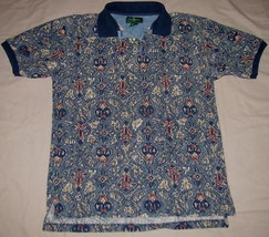 RED ERU WHITE &amp; BLUE Cotton  Waffle knit SHIRT Size Medium Hunt Club - $14.99